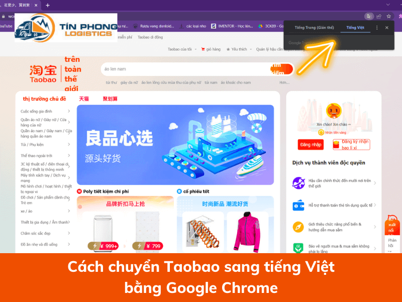 Cách Chuyển Taobao Sang Tiếng Việt Trên Máy Tính Và Điện Thoại