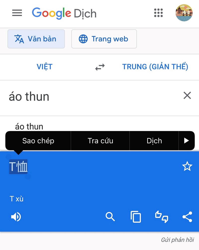Sử dụng Google Dịch để dịch tiếng Trung Quốc