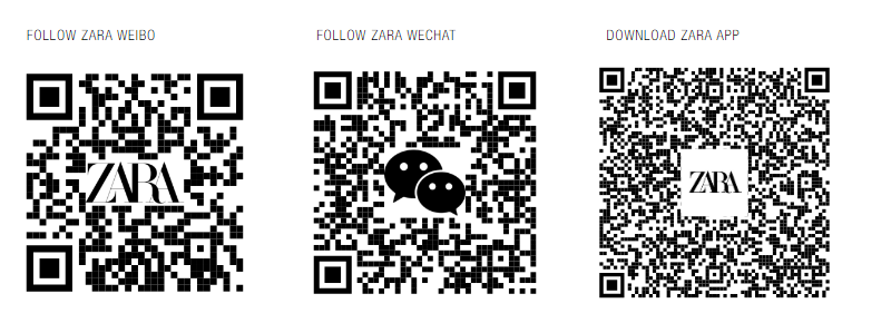 Chat live Zara China qua Weibo, Wechat và Zara App