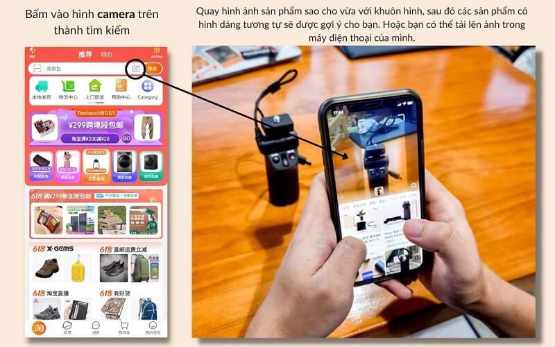 Tìm kiếm sản phẩm Taobao bằng camera